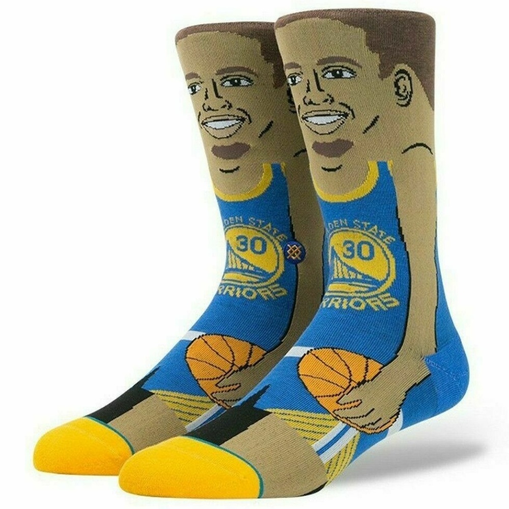 STANCE Stephen Curry Cartoon Crew Socks Men L 9-12